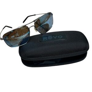 Revo Sunglasses, light blue lenses with Black Case